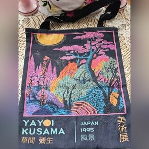Tote Bag Retro Inspired Japanese Vivid Colorful Trees 1995 NWOT 2nd Quality